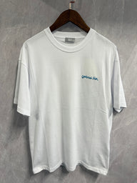 T-Shirt Christian Dior Tekst Wit Blauw