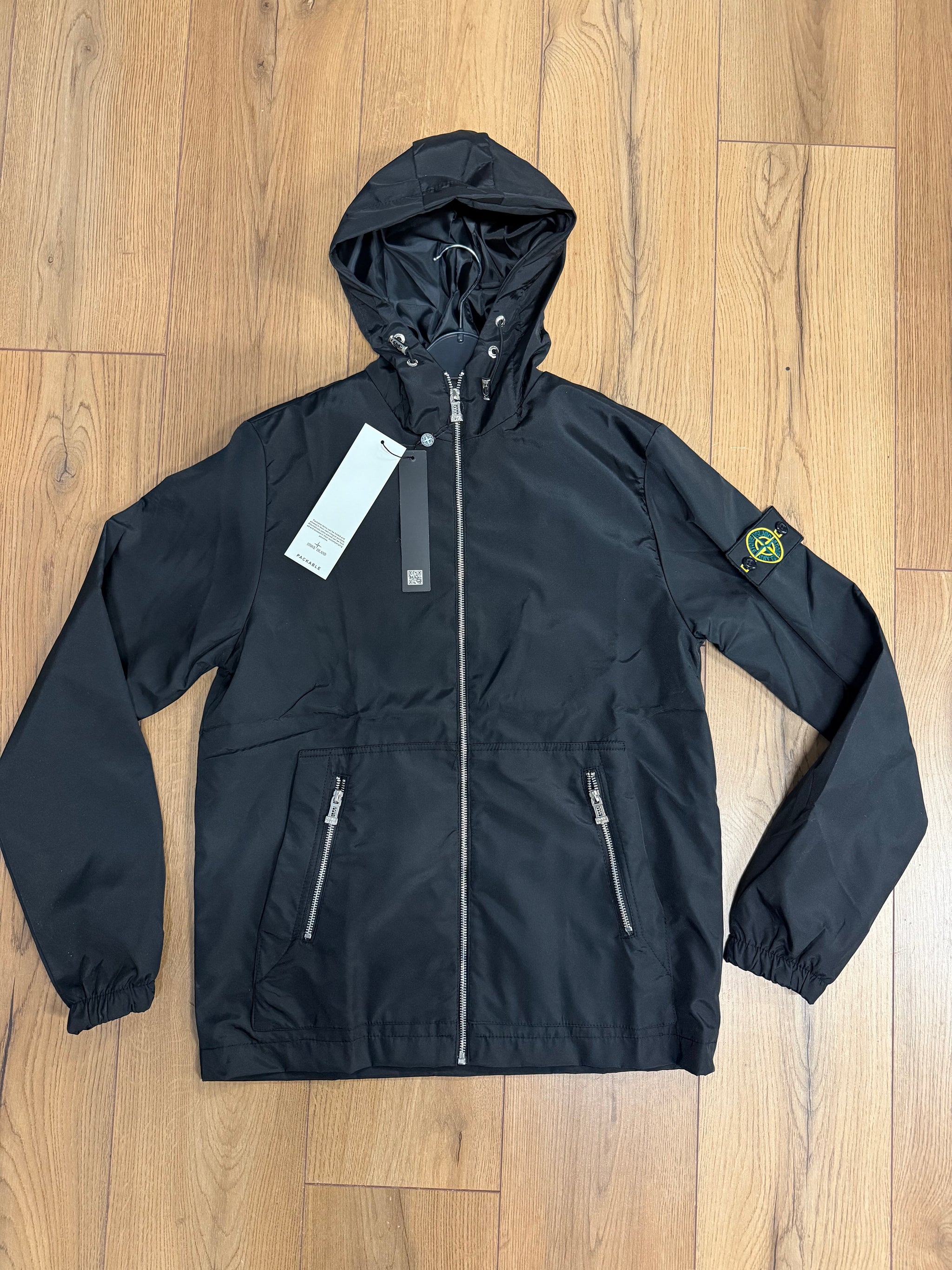 STONE ISLAND REGENJAS ZWART