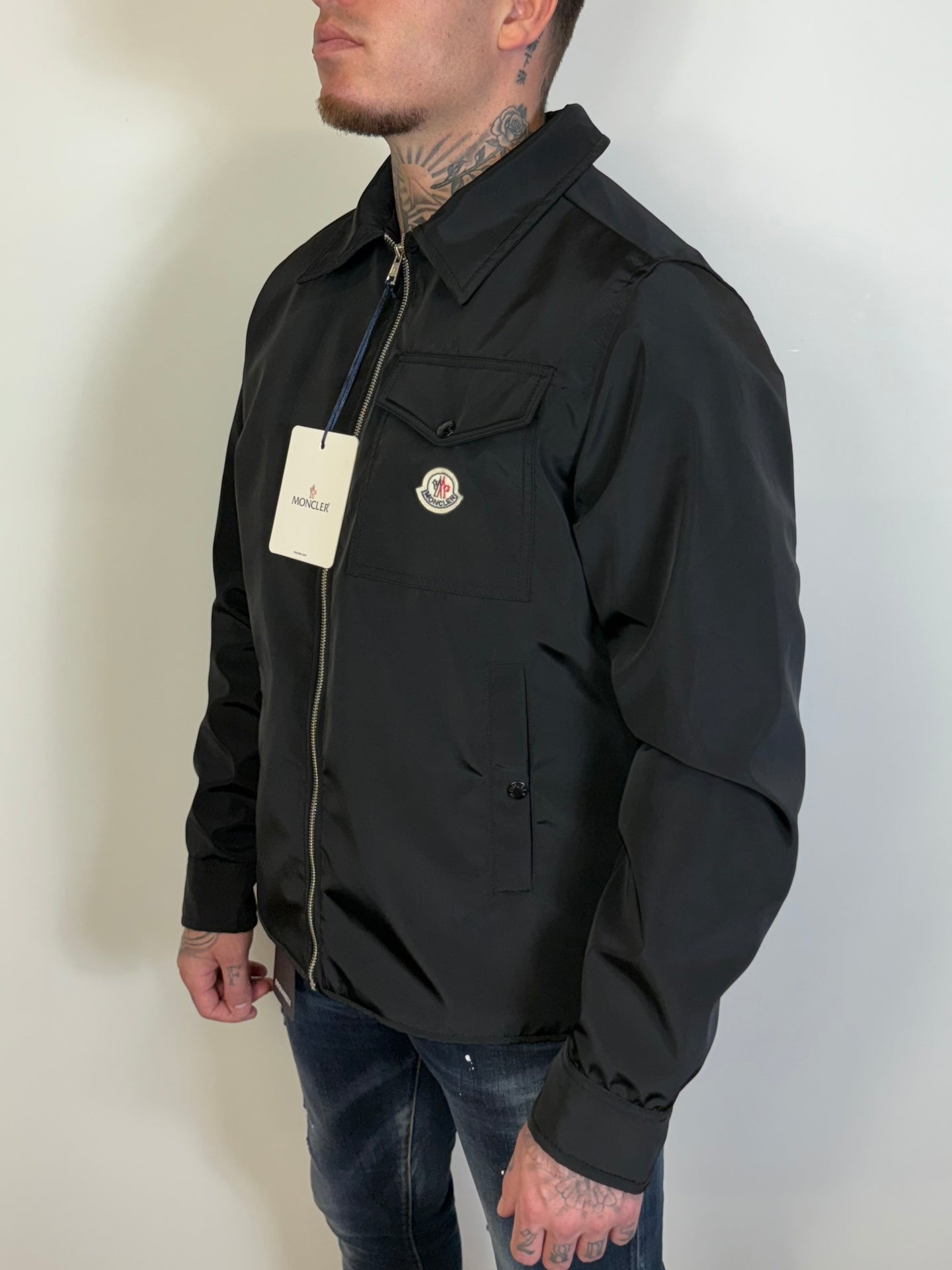 MONCLER REGENJAS BORSTZAK ZWART