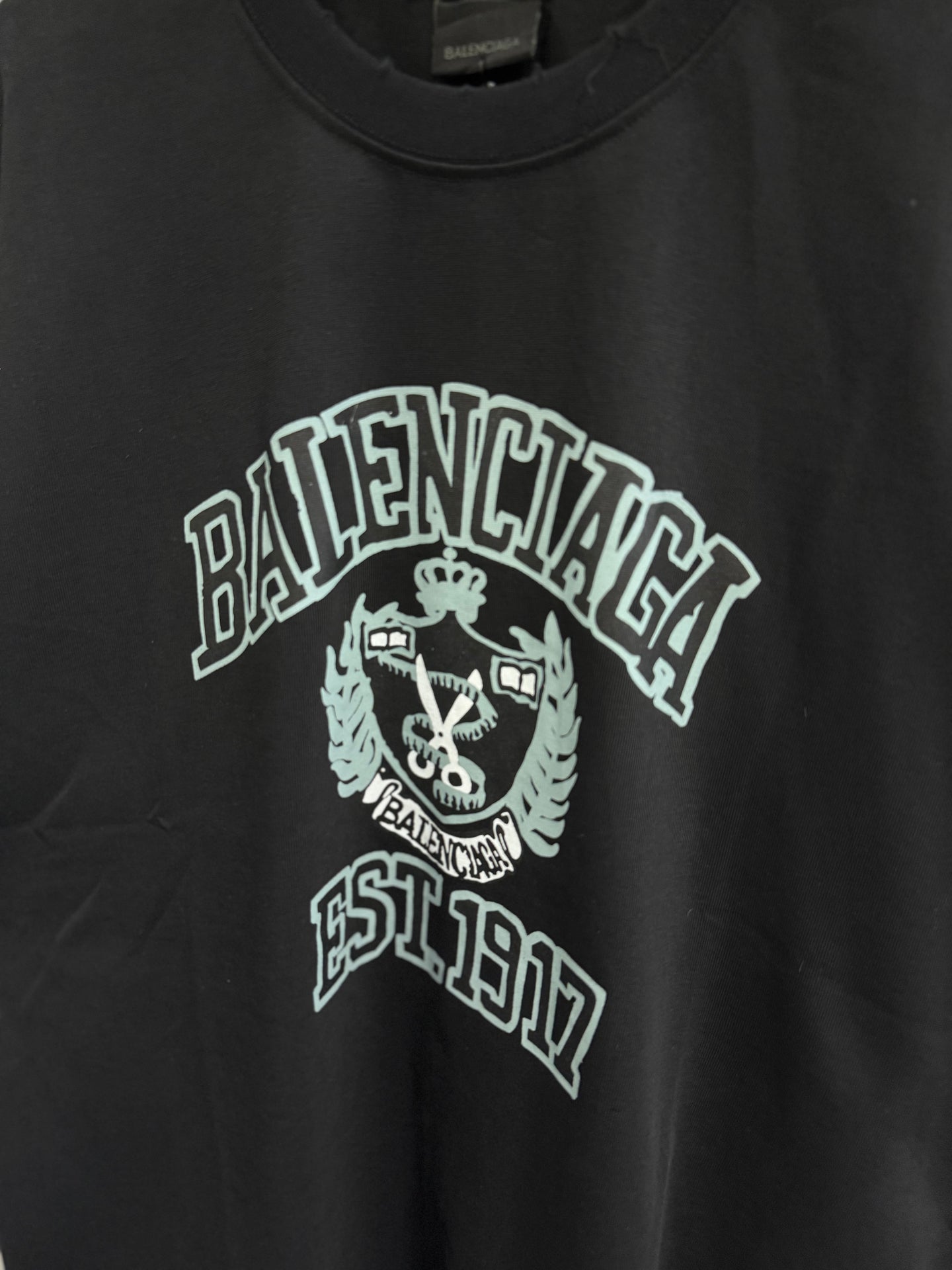 T-Shirt Balenciaga Zwart EST 1917