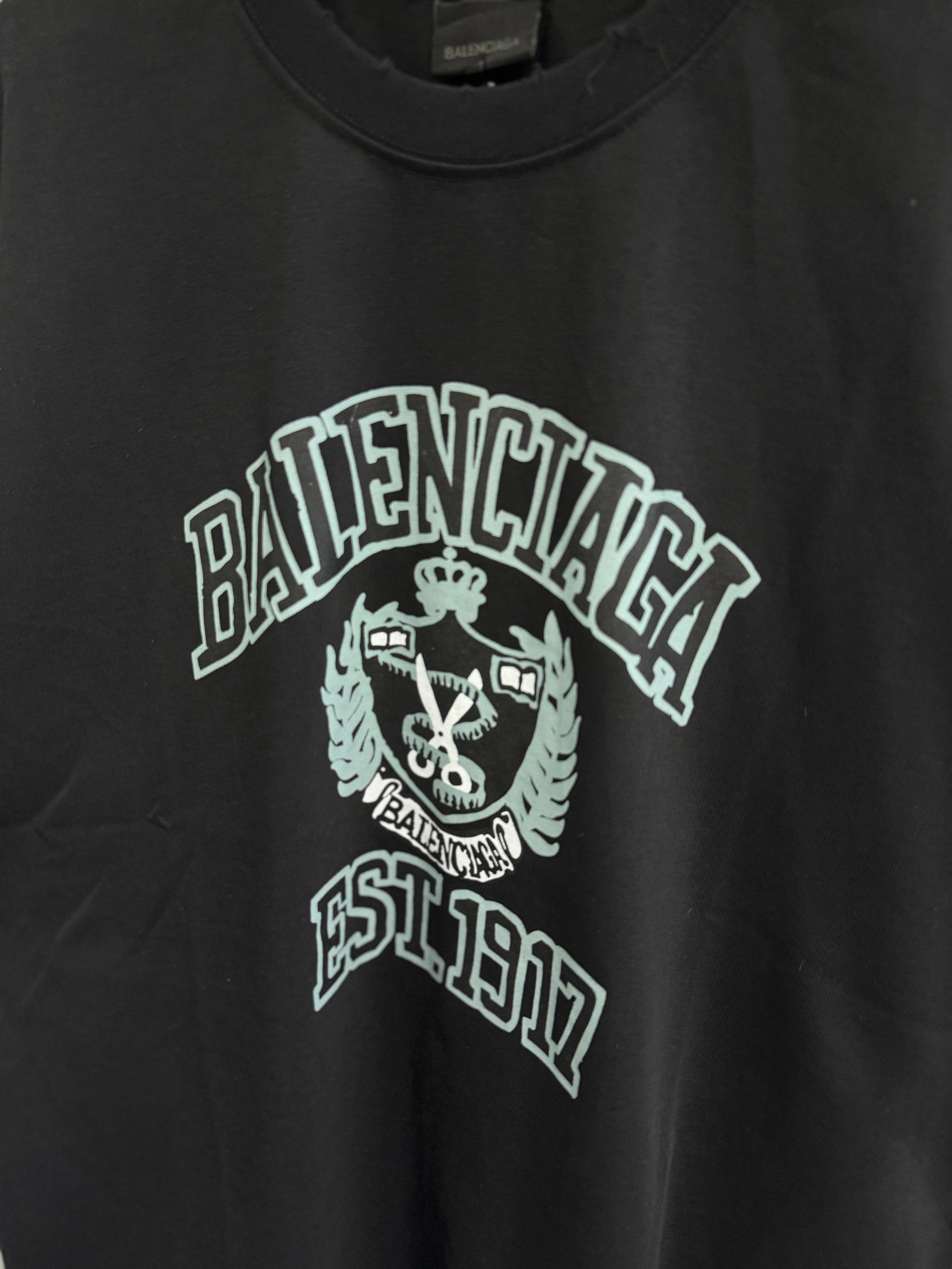 T-Shirt Balenciaga Zwart EST 1917