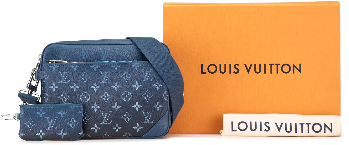 LV TRIO MESSENGER BAG NAVY