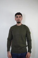 SWEATER STONE ISLAND GROEN WOL