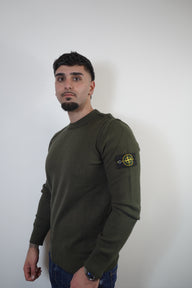 SWEATER STONE ISLAND GROEN WOL