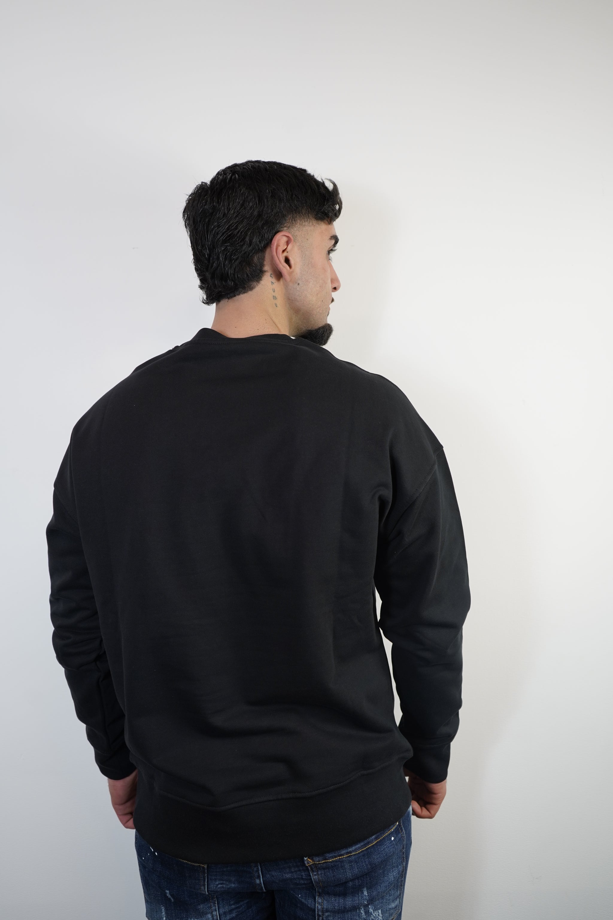 BURBERRY SWEATER BORDUUR ZWART
