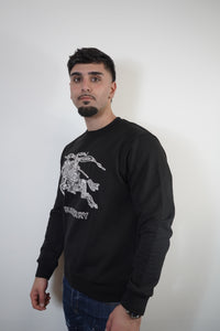 BURBERRY SWEATER BORDUUR ZWART