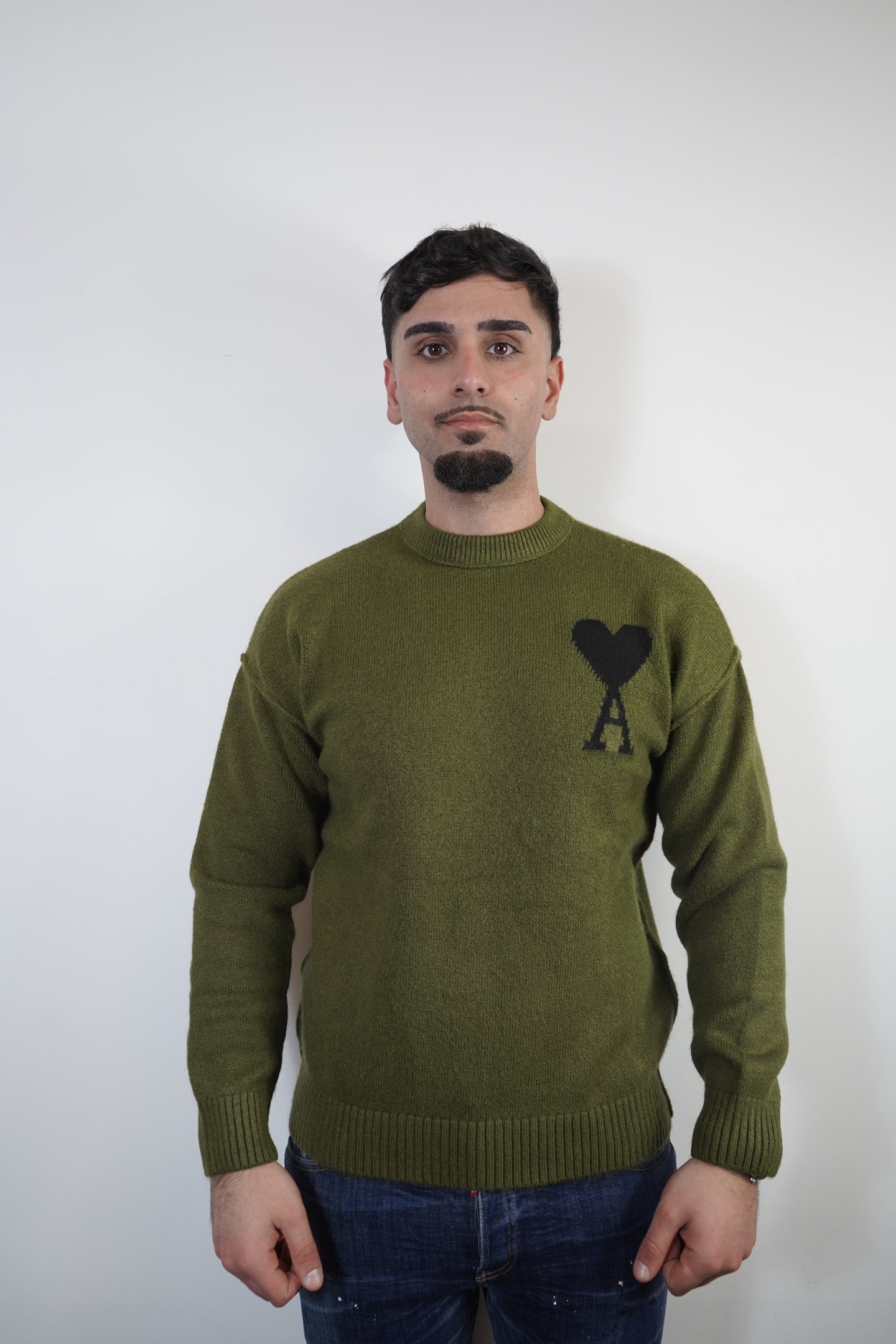 SWEATER AMI PARIS GROEN