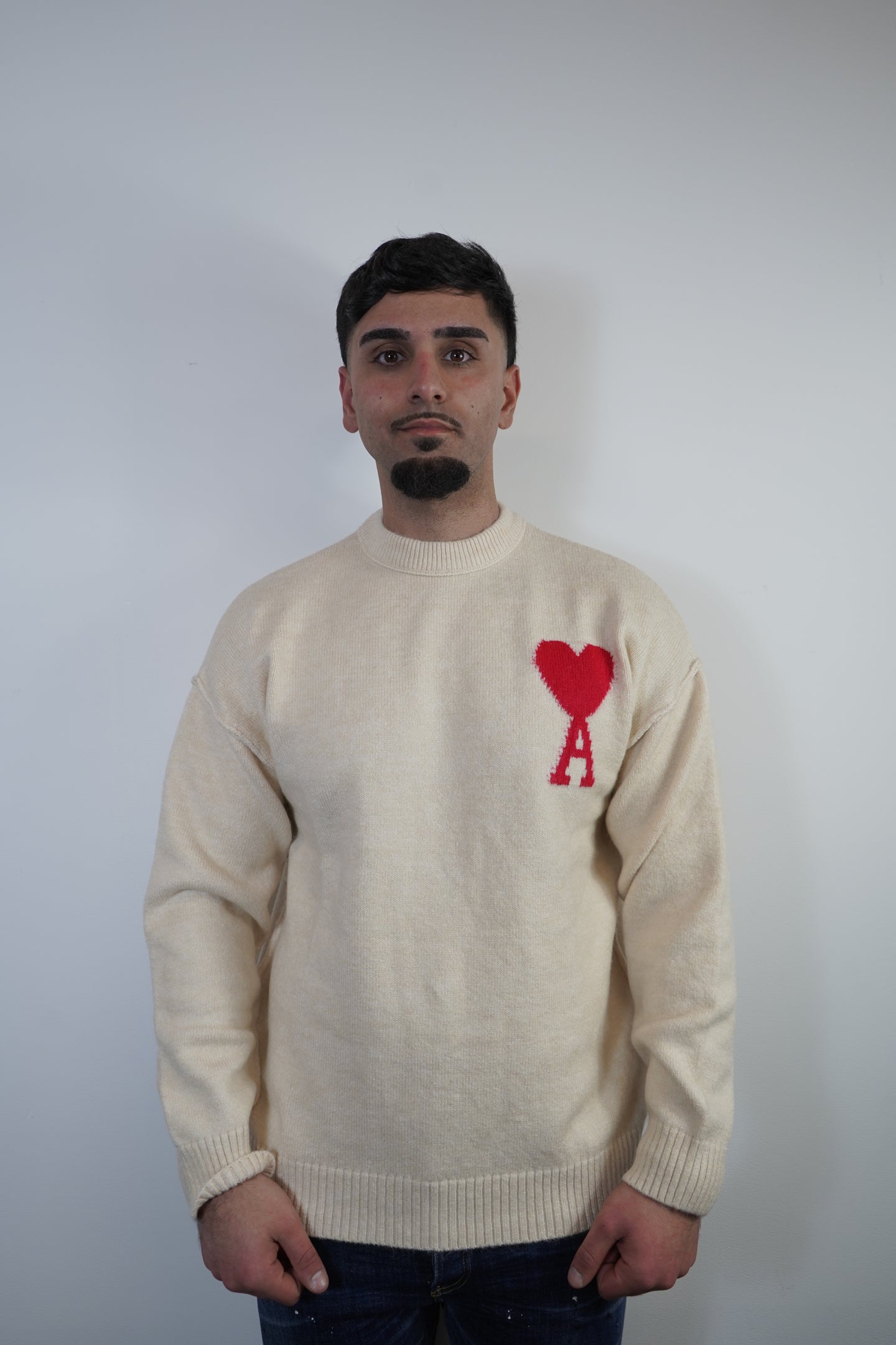 SWEATER AMI PARIS BEIGE