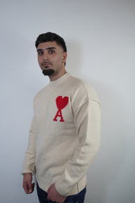 SWEATER AMI PARIS BEIGE