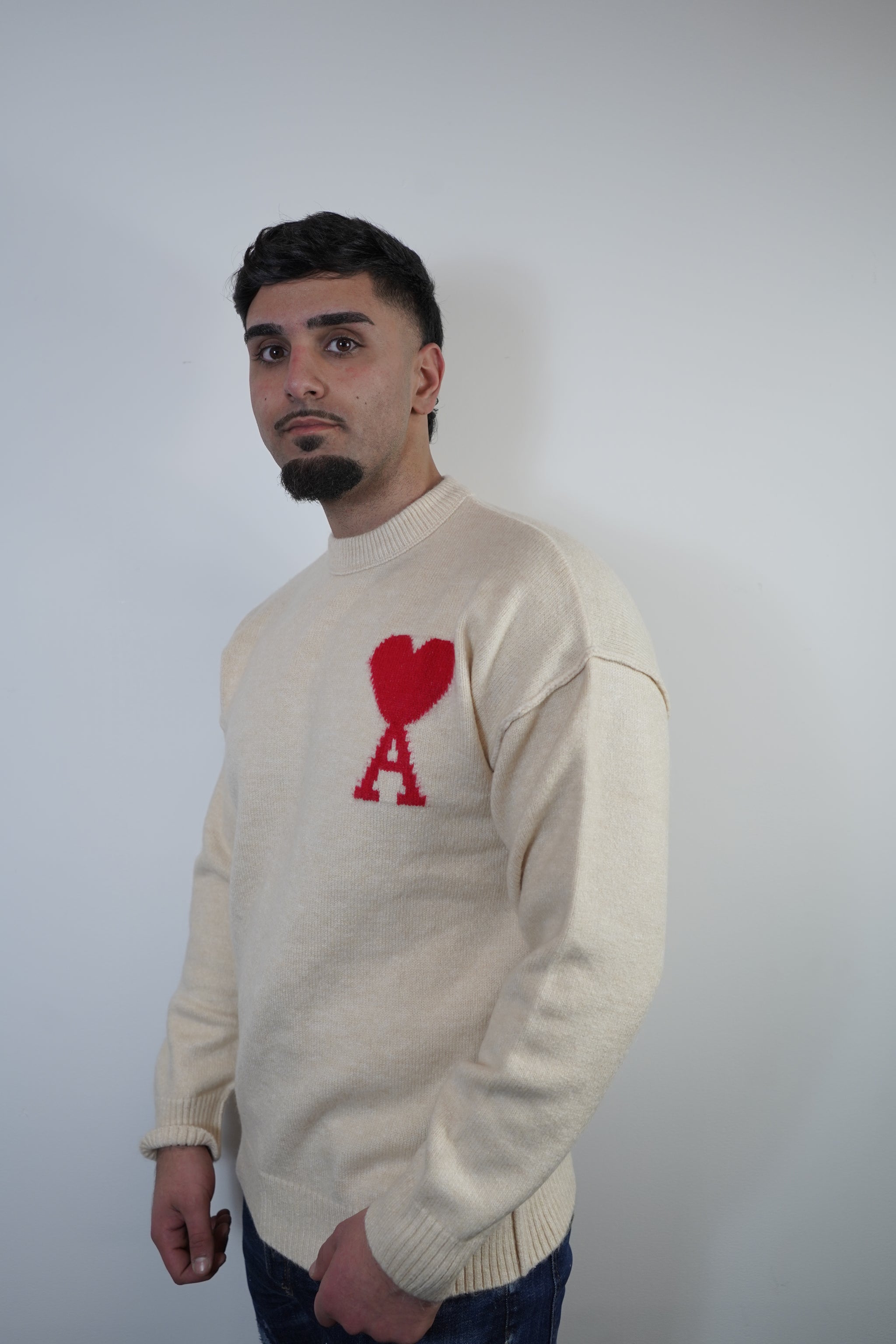 SWEATER AMI PARIS BEIGE