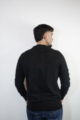 AMI SWEATER WOL GEBREID ZWART (fijngebreid)