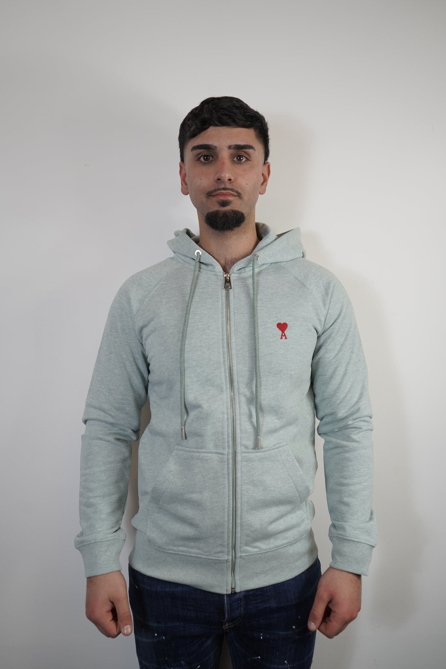 HOODIE AMI PARIS MINT GROEN