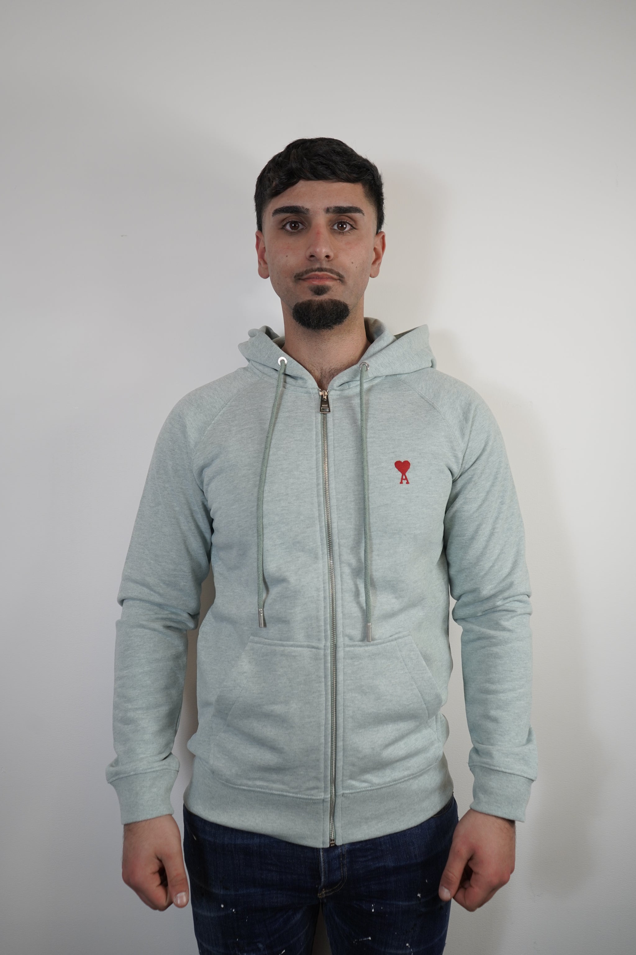 HOODIE AMI PARIS MINT GROEN