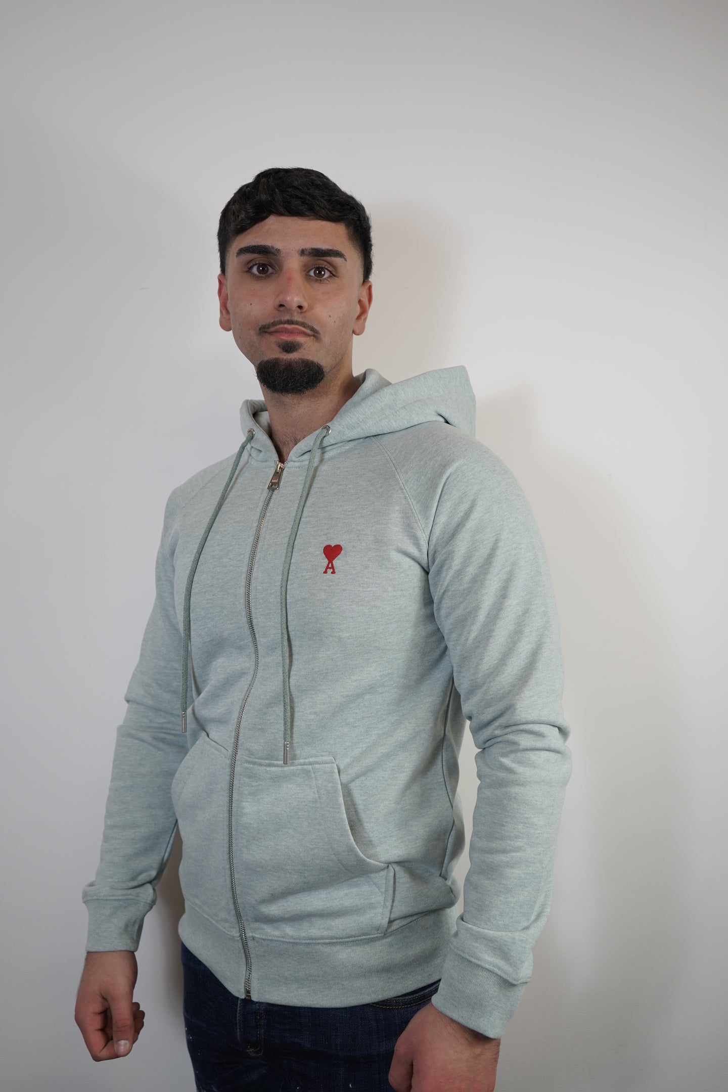 HOODIE AMI PARIS MINT GROEN