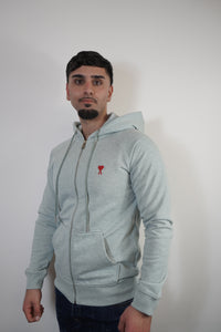 HOODIE AMI PARIS MINT GROEN