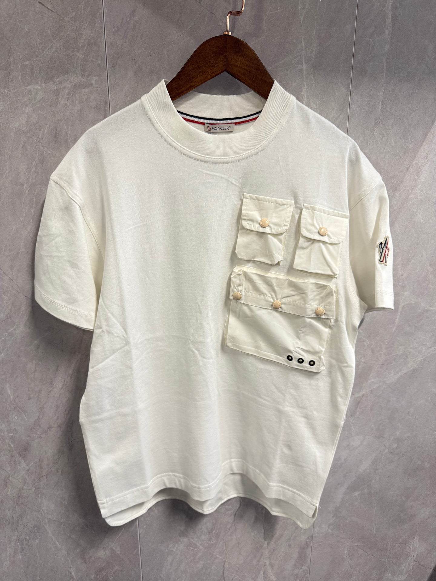 T-Shirt Moncler Wit (borst zak)