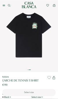 T-Shirt Casablanca Zwart (Paleis)
