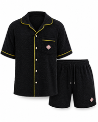 ZOMERSET CASABLANCA BADSTOF ZWART GEEL