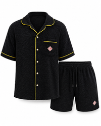 ZOMERSET CASABLANCA BADSTOF ZWART GEEL