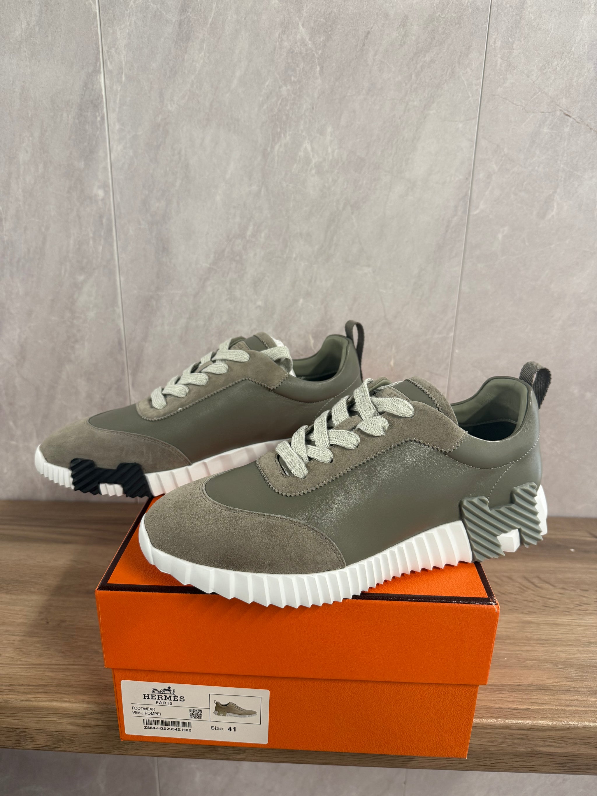 Hermes Bouncing Sneakers Mint Groen