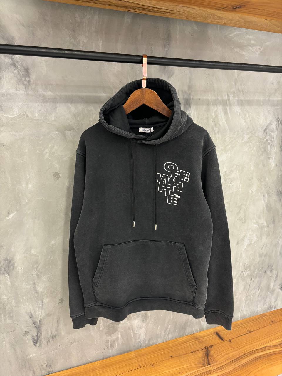 HOODIE OFF WHITE GRIJS