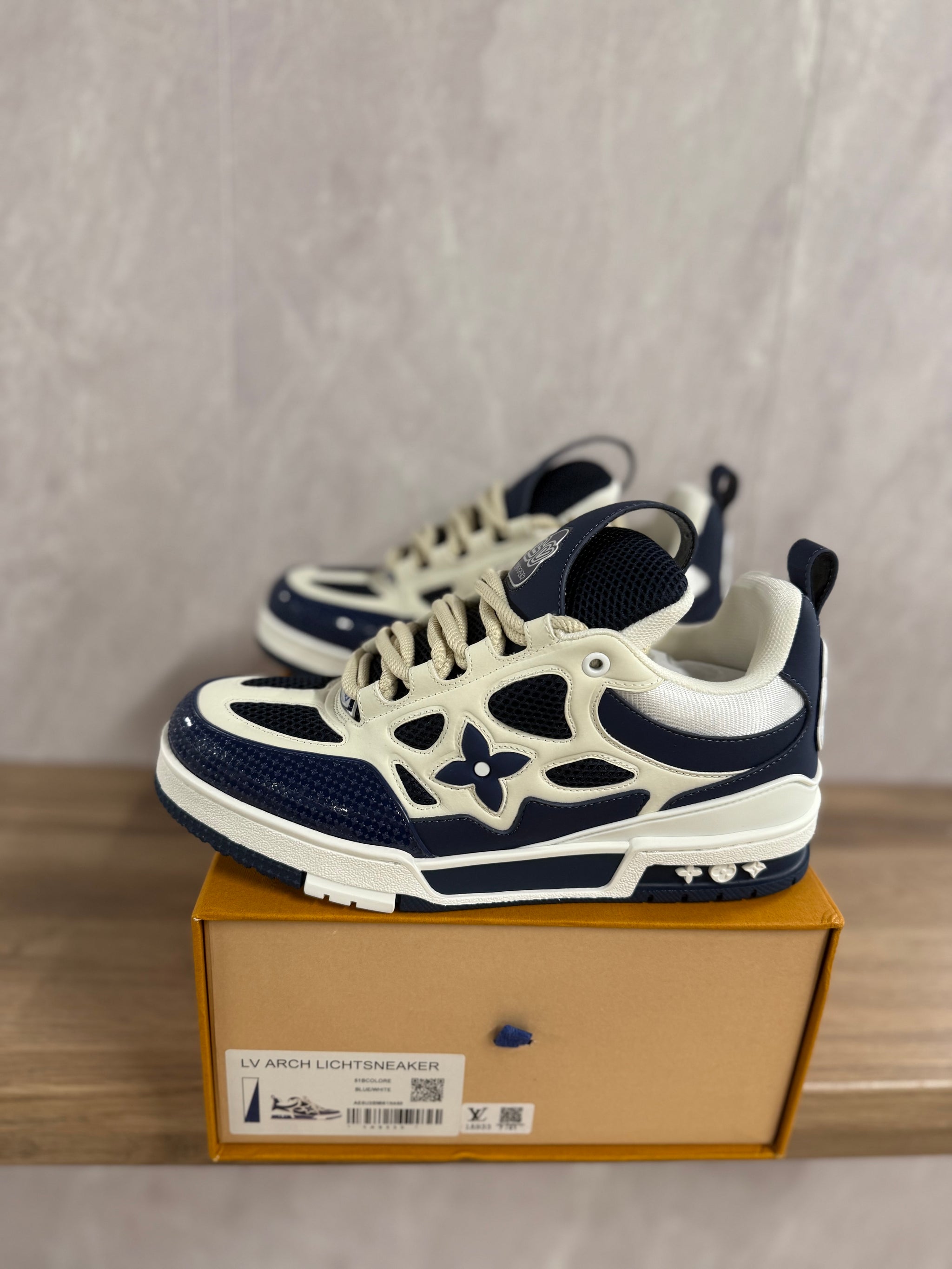 LV Skate Trainers Blauw Wit