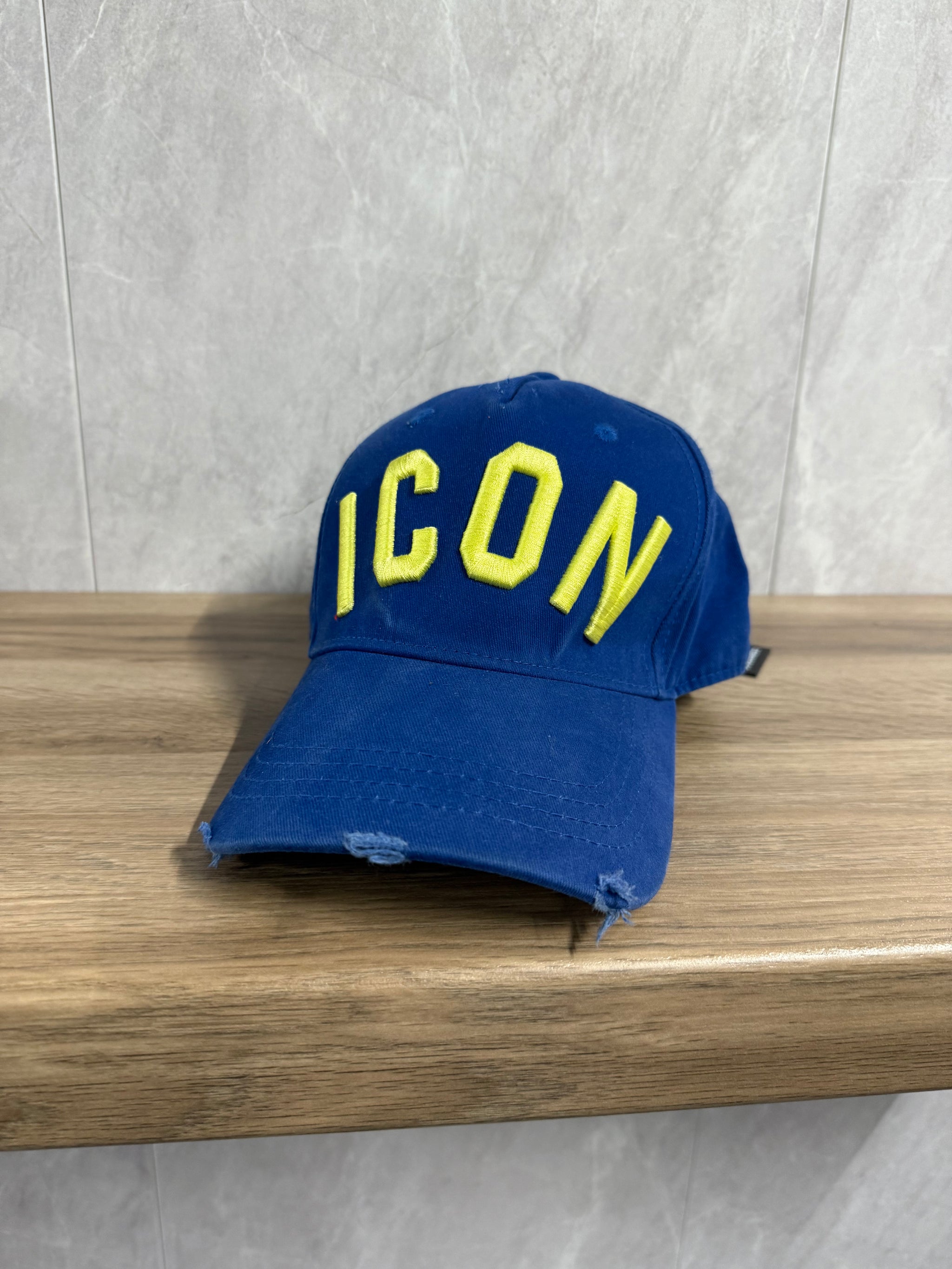 PET DSQUARED ICON BLAUW GEEL