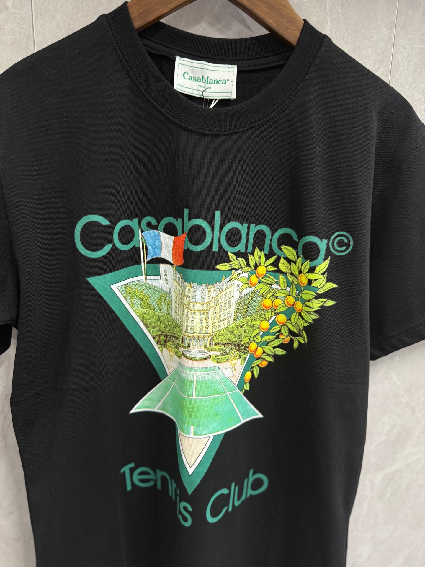 T-Shirt Casablanca Tennis Zwart