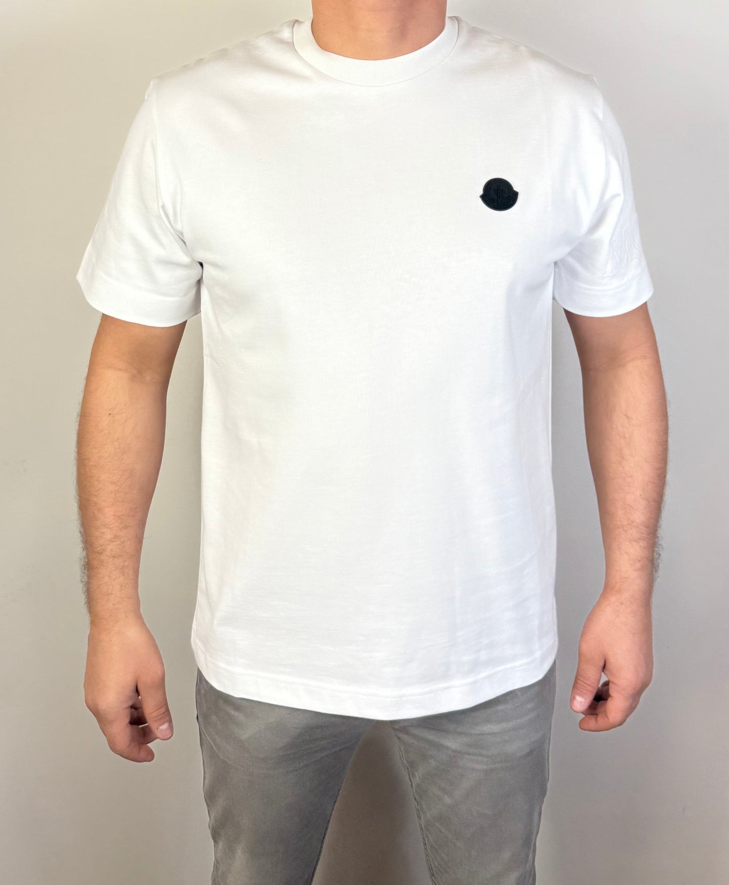 T-Shirt Moncler Wit (zwarte logo)