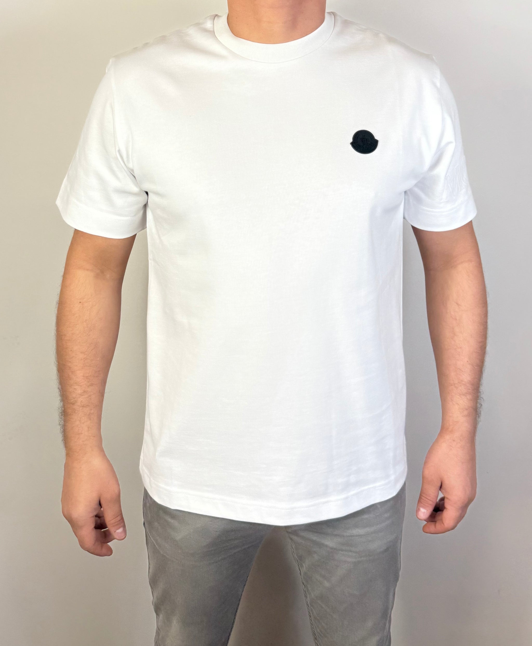 T-Shirt Moncler Wit (zwarte logo)