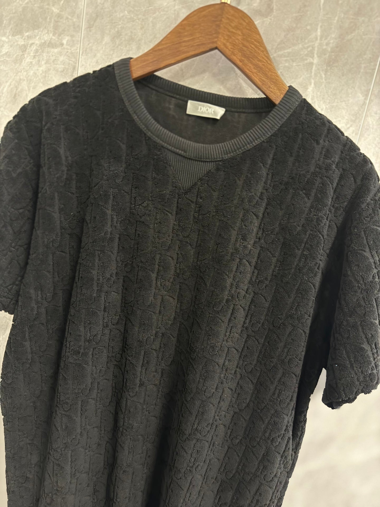 T-Shirt Christian Dior Oblique Zwart