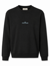STONE ISLAND SWEATER (PRINT ACHTER) NAVY