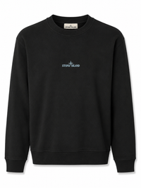 STONE ISLAND SWEATER (PRINT ACHTER) NAVY