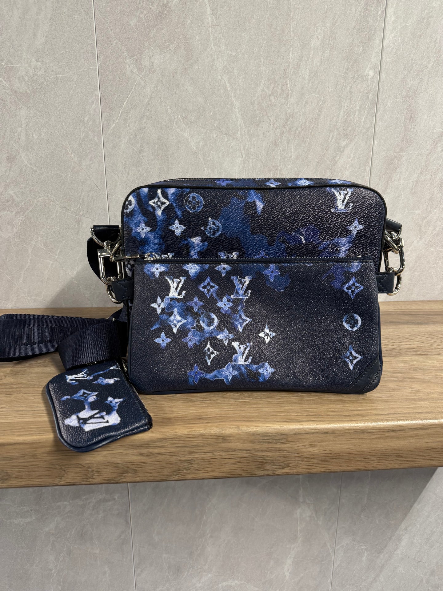LV Trio Messenger Bag Blauw