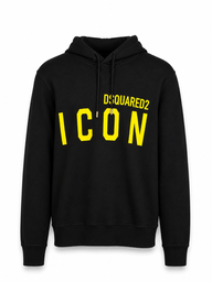 DSQUARED ICON HOODIE ZWART GEEL