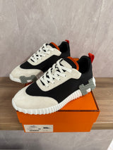 Hermes Bouncing Sneakers Wit Blauw