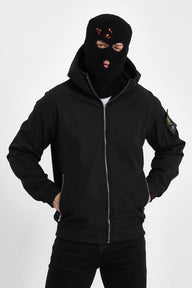 STONE ISLAND SOFTSHELL JACKET ZWART (INC GHOST LOGO)