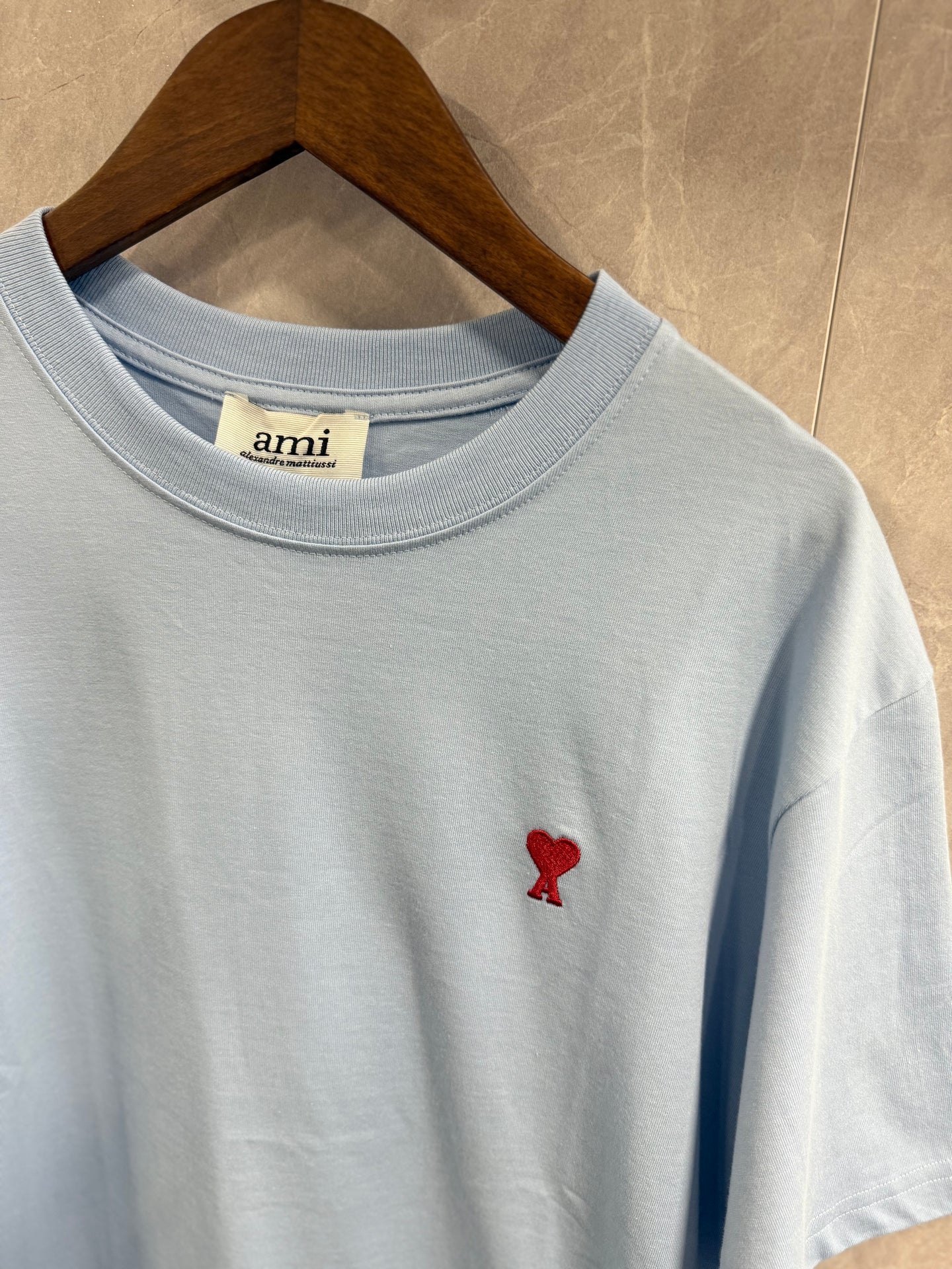 T-Shirt Ami Paris Baby Blauw