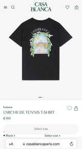 T-Shirt Casablanca Zwart (Paleis)
