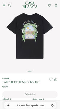 T-Shirt Casablanca Zwart (Paleis)