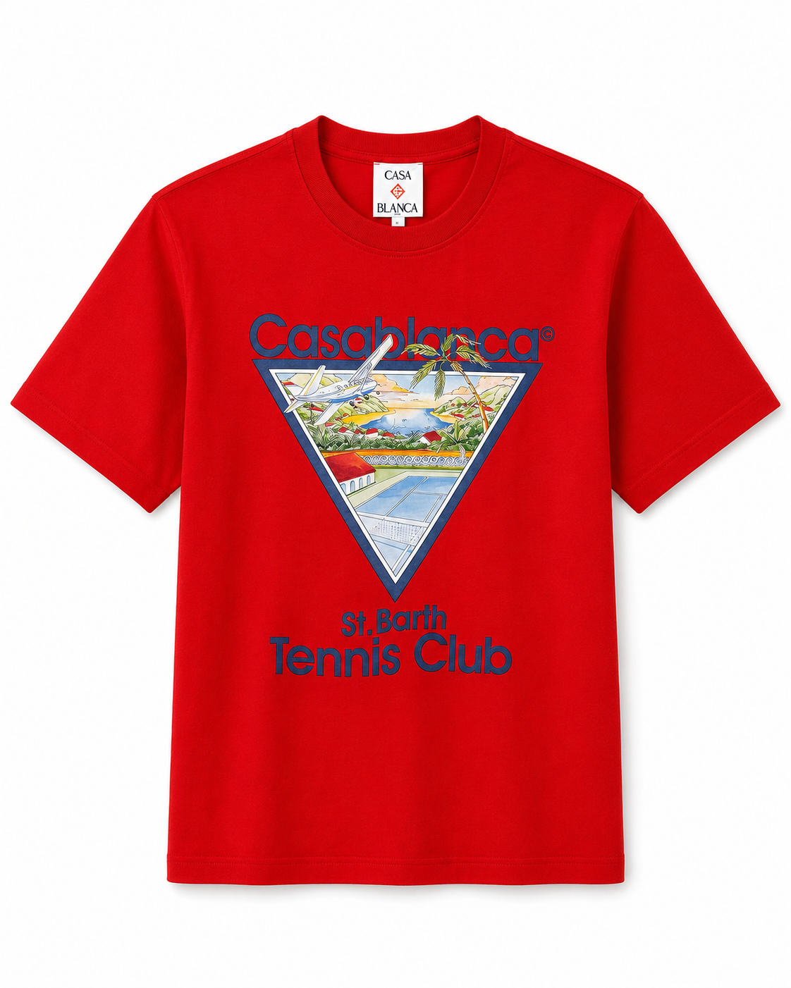 T-Shirt Casablanca Tennis Club Rood
