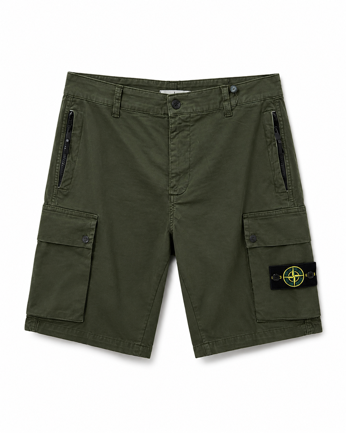 CARGO STONE ISLAND SHORT PANT DONKER GROEN