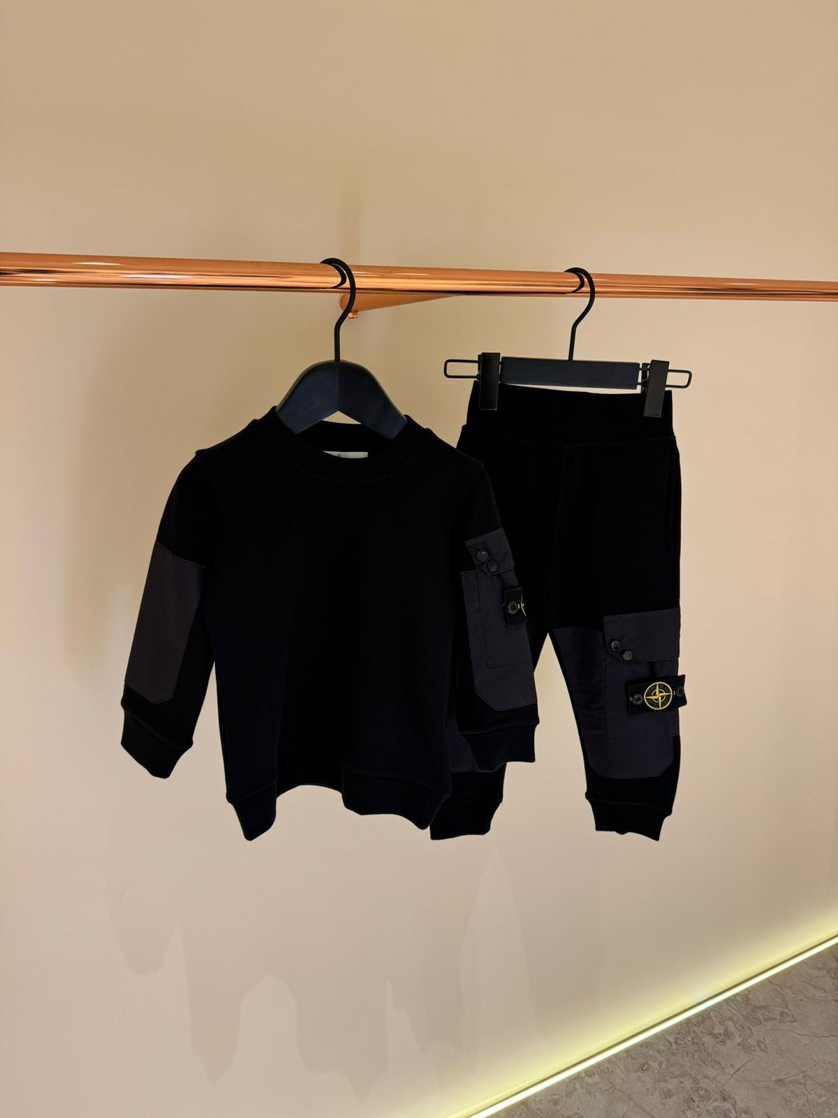 KIDS Trainingspak Stone Basic+Zak Zwart