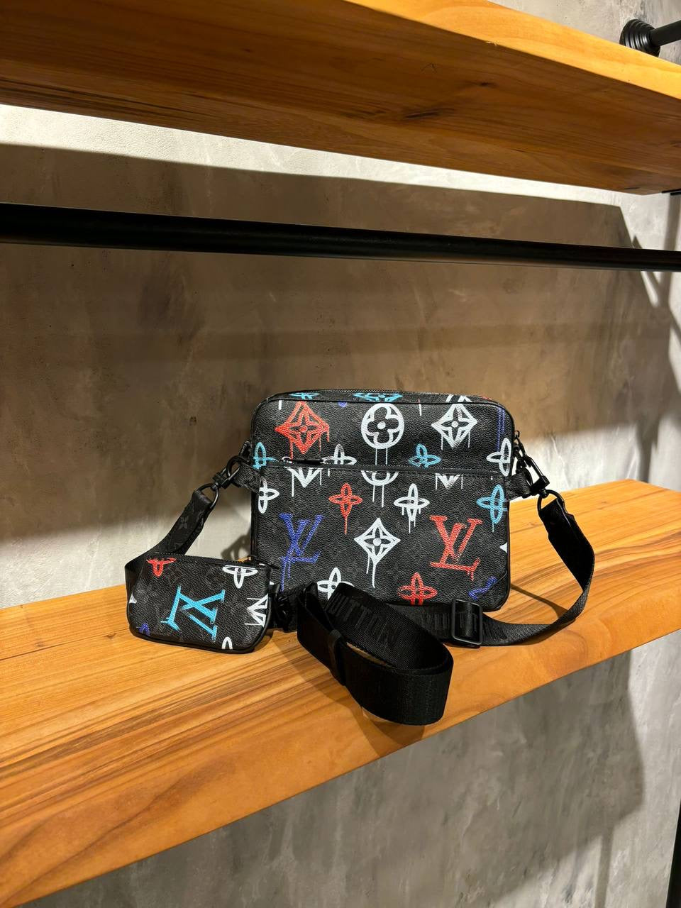 LV Trio Messenger Bag Zwart (verfen)