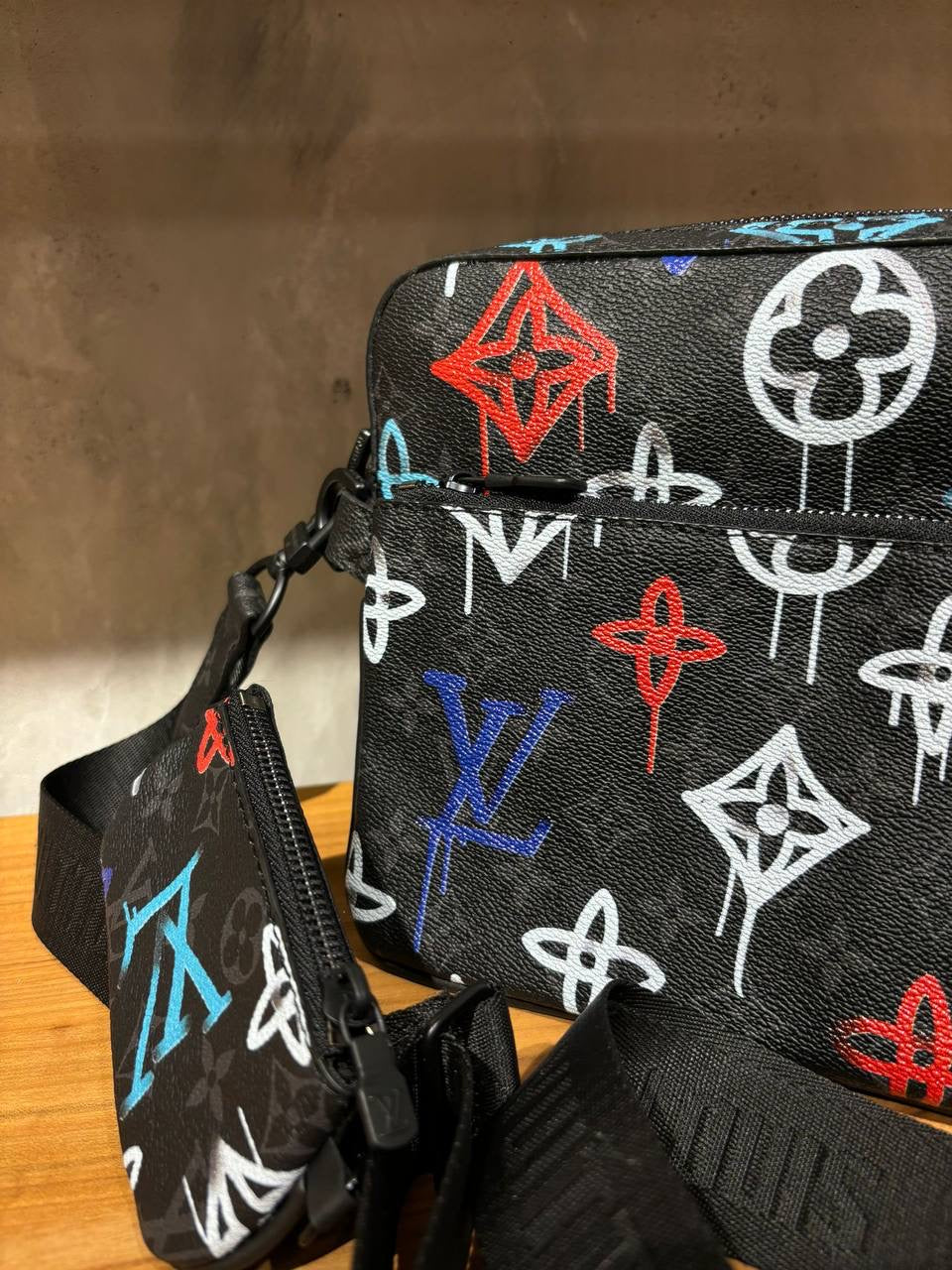 LV Trio Messenger Bag Zwart (verfen)