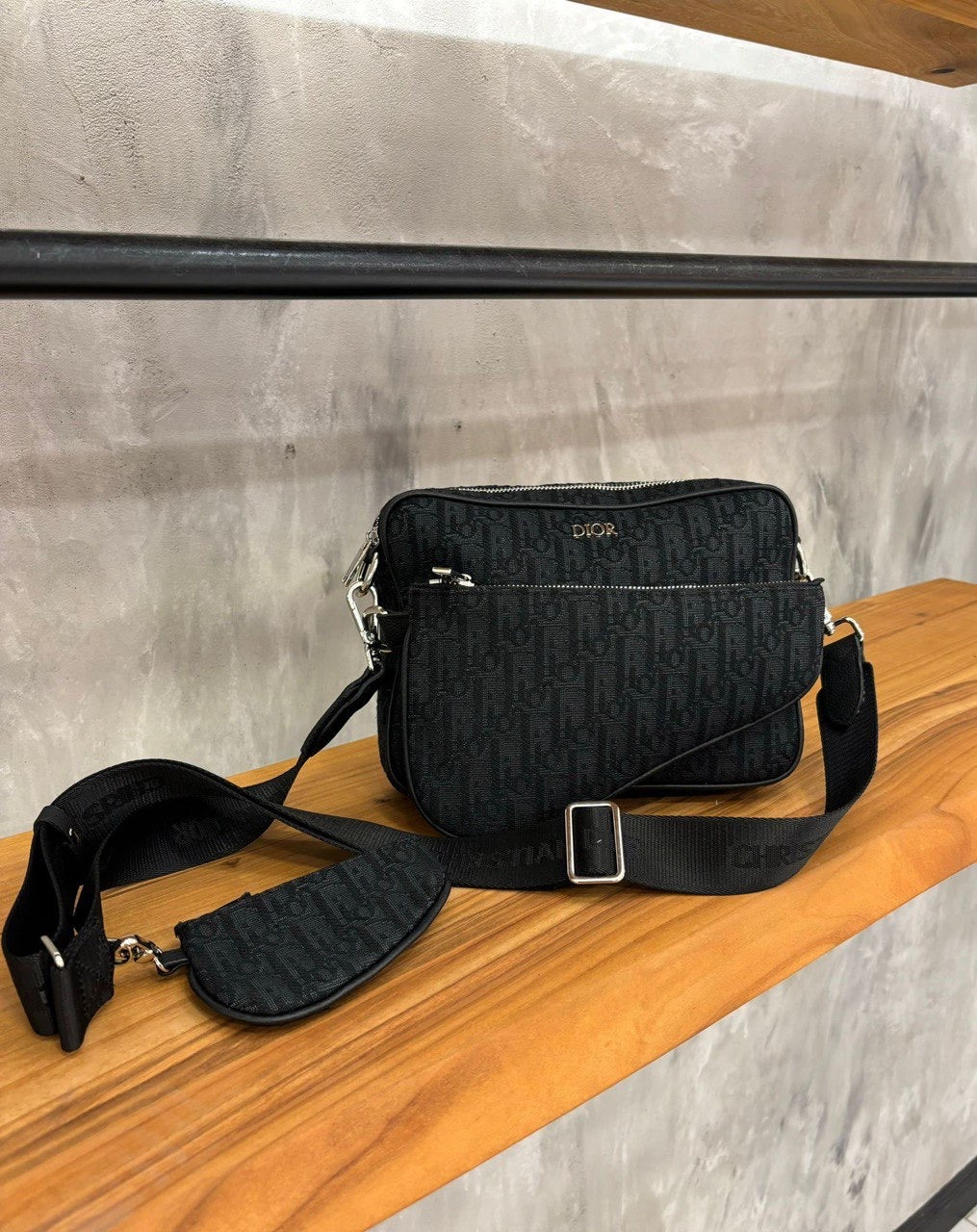 Dior Saddle Bag Trio Pouch Zwart