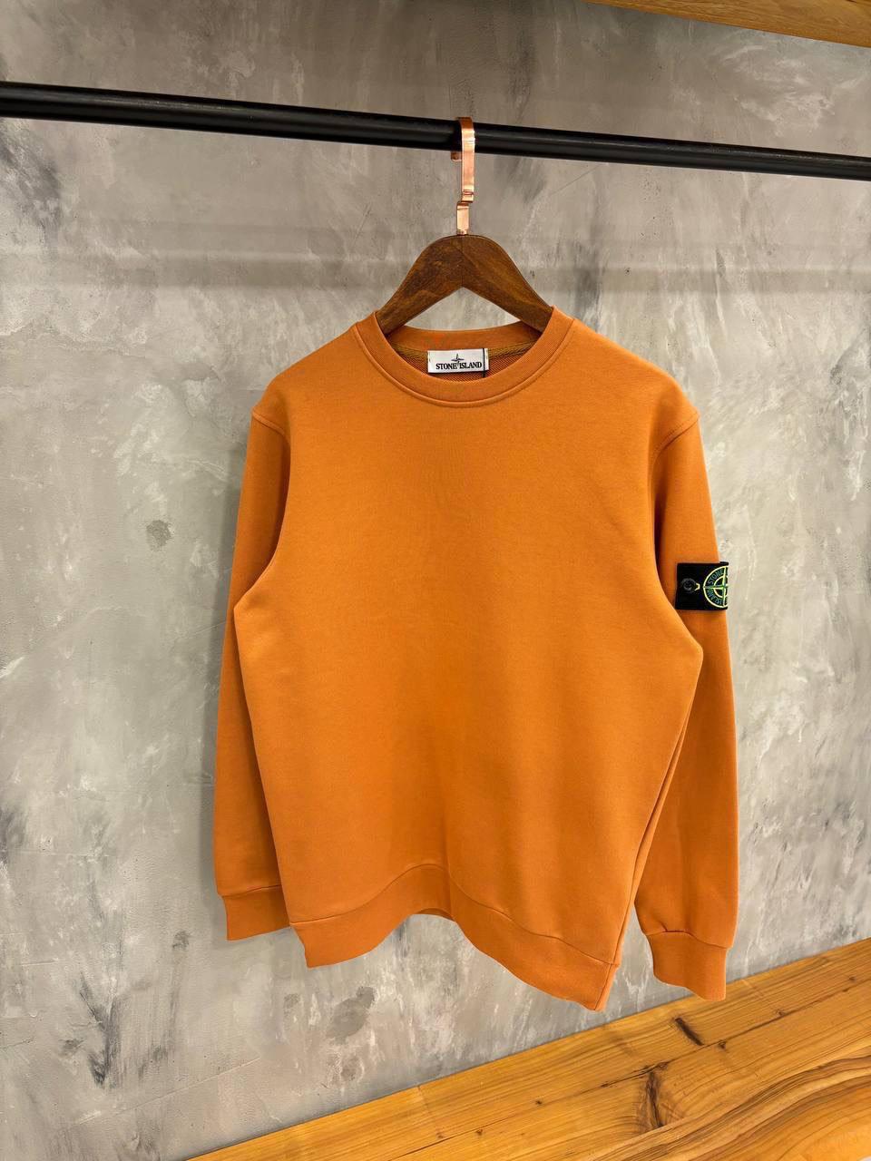 SWEATER STONE ISLAND KASTANJE