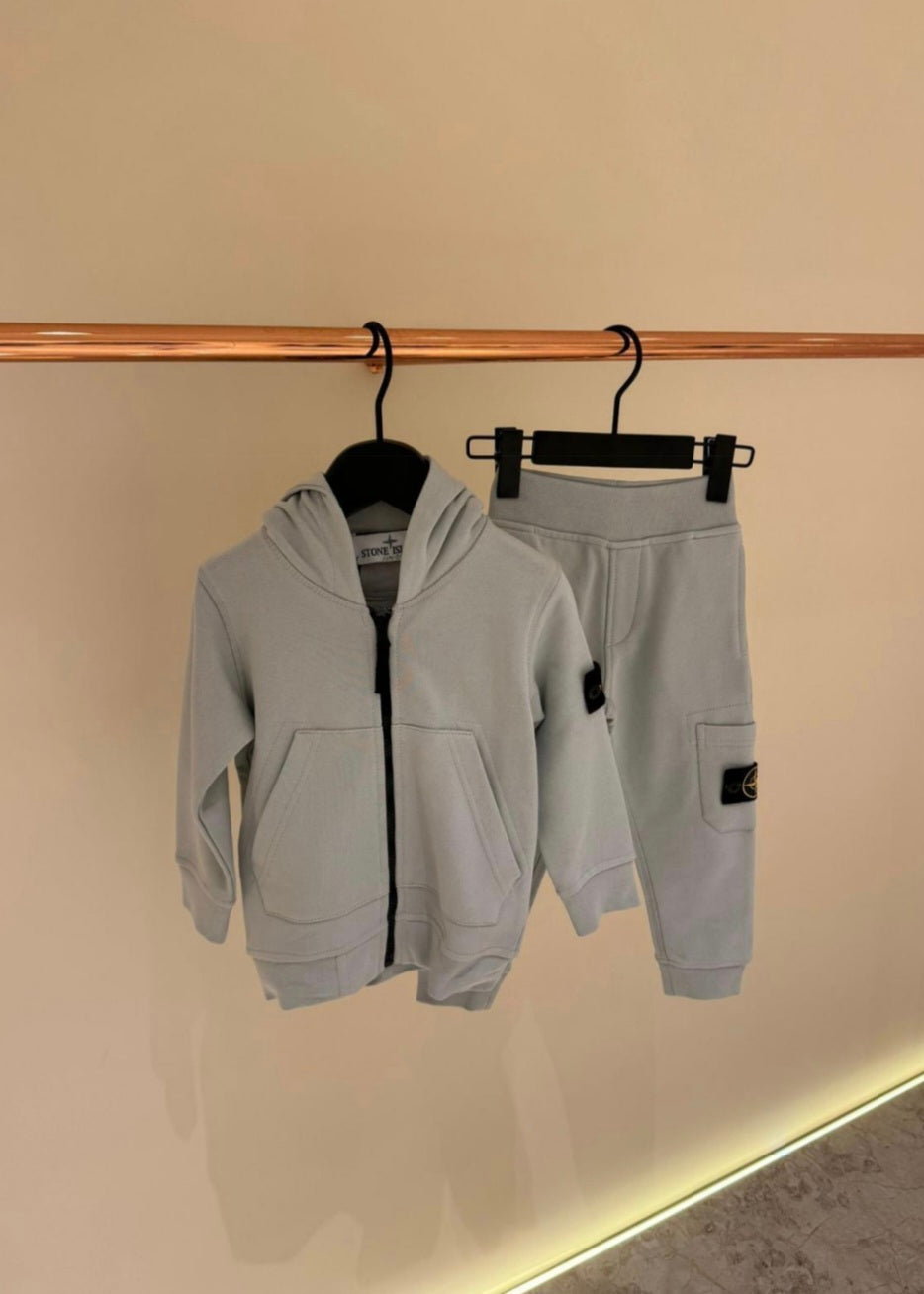 KIDS Trainingspak Stone Island Vest Staalgrijs