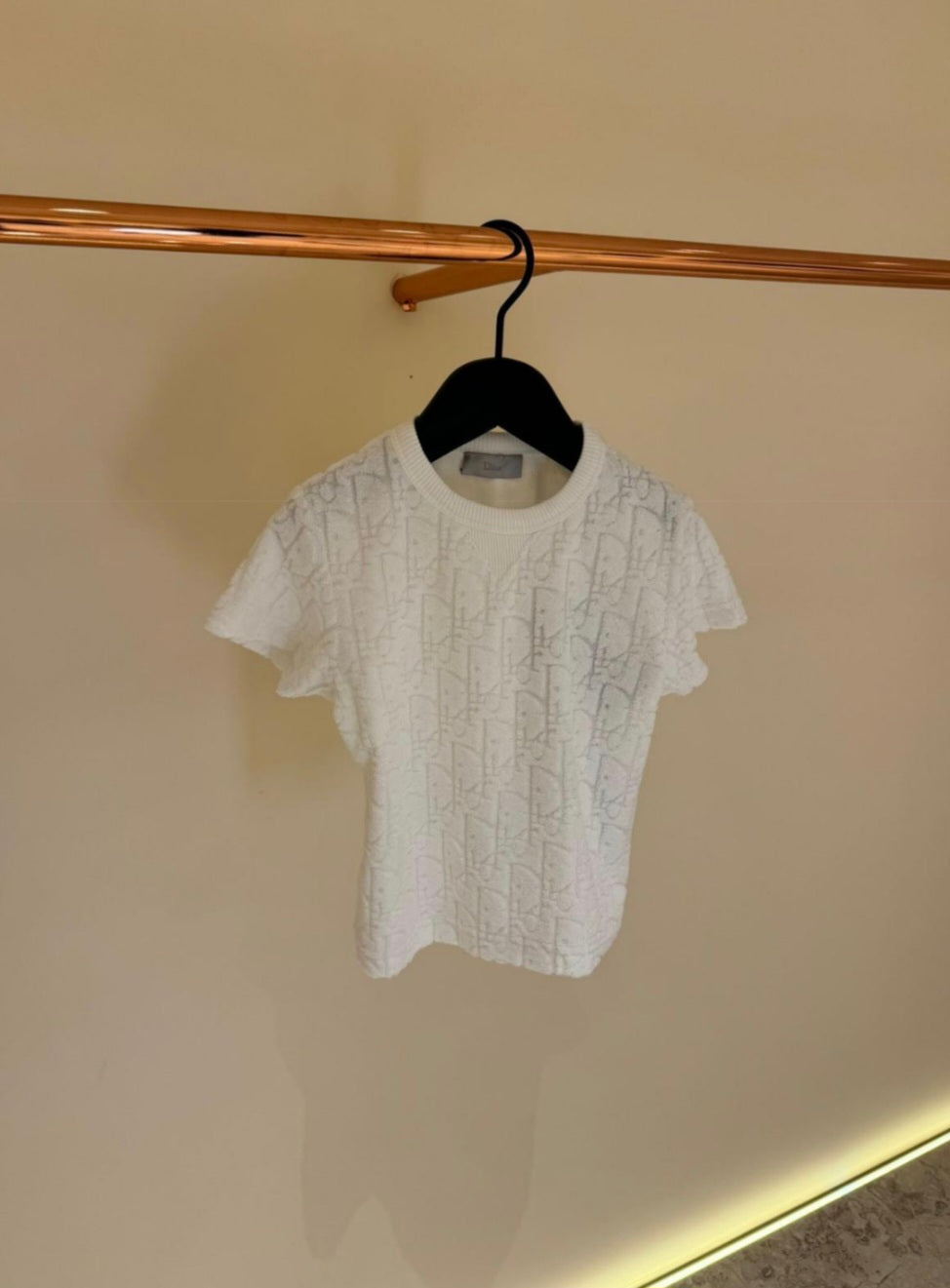Kids T-Shirt Dior Oblique Wit