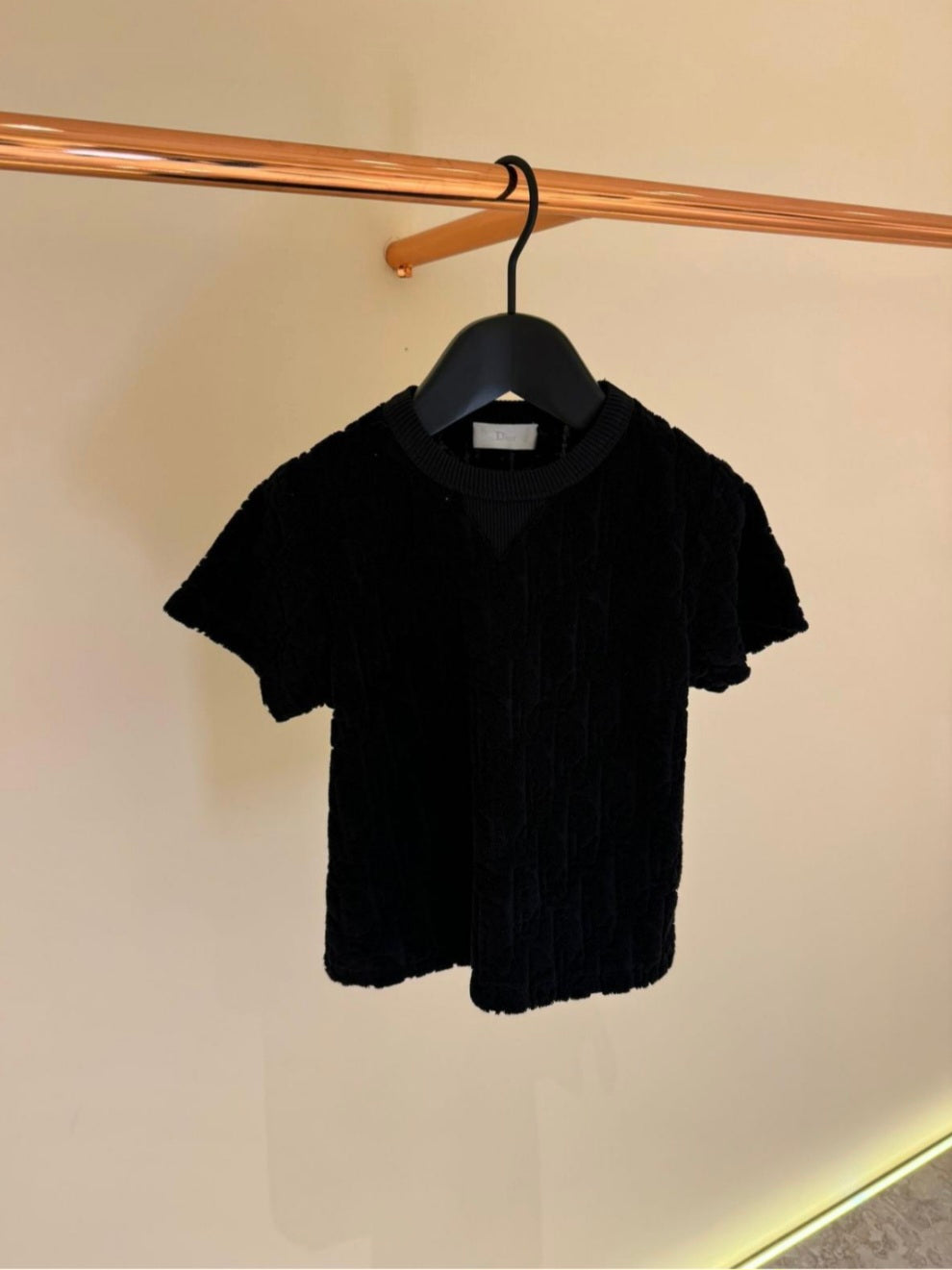 Kids T-Shirt Dior Oblique Zwart